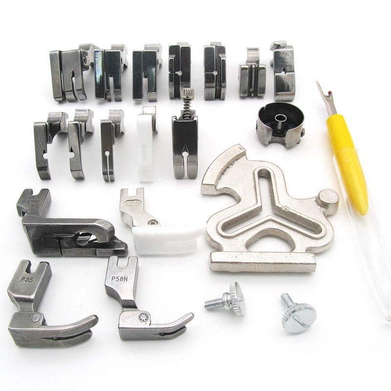 ckpsms Brand - #KP-PF16-1 16PIECE Presser Foot Set fit for JUKI DDL-5550 DDL-5600 DDL-8300 DDL-8500 Singer 188K 191D 195K 196K - Image 3